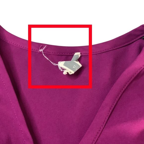 Pleione Womens' Long Sleeve Blouse Size L Magenta Polyester V-Neck Front Pocket - Picture 7 of 14